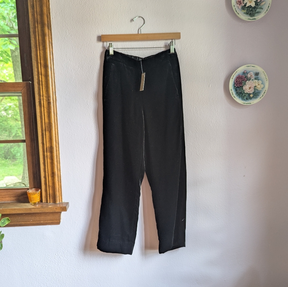 NWT J. Crew Velvet High Rise Cropped Pant Size 0